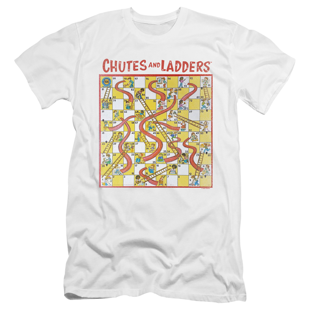 Chutes and Ladders 79 Game Board - Men's Premium Slim Fit T-Shirt Men's Premium Slim Fit T-Shirt Chutes and Ladders