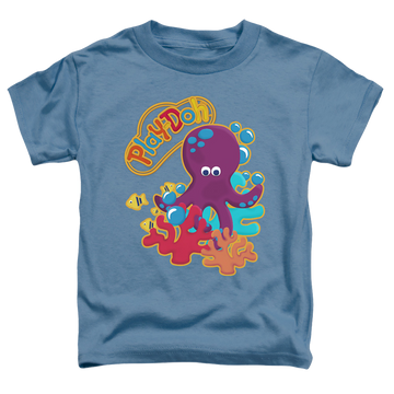 Carolina blue kid's t-shirt for ages 4 to 7 with Play-doh Under The Sea graphic