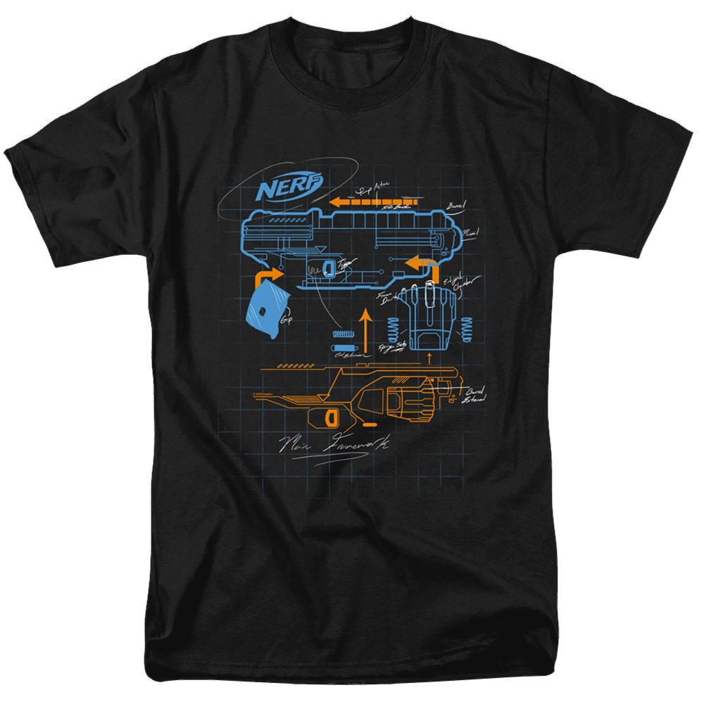 Nerf Deconstructed Gun - Men's Regular Fit T-Shirt Men's Regular Fit T-Shirt Nerf