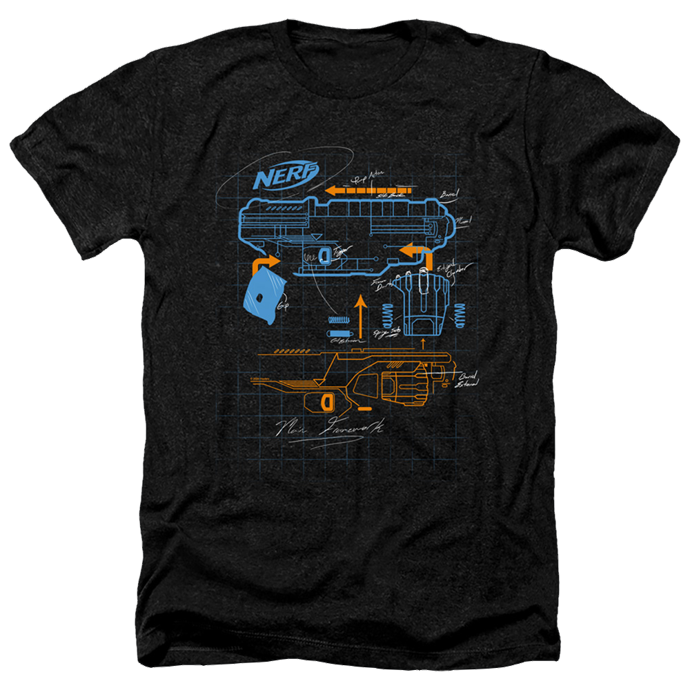 Nerf Deconstructed Gun - Men's Heather T-Shirt Men's Heather T-Shirt Nerf