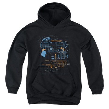 Nerf Deconstructed Gun - Youth Hoodie Youth Hoodie (Ages 8-12) Nerf