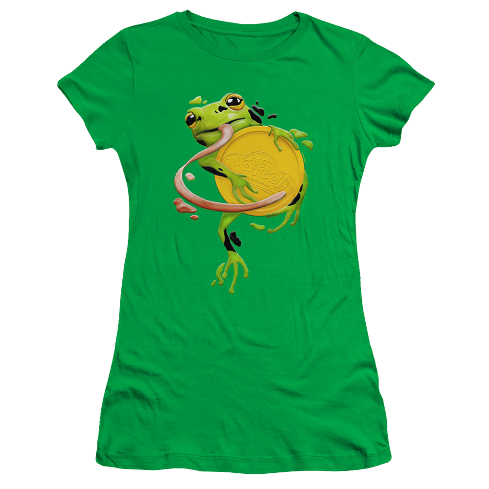 Play-doh Frog Hugging Lid - Juniors T-Shirt Juniors T-Shirt Play-doh