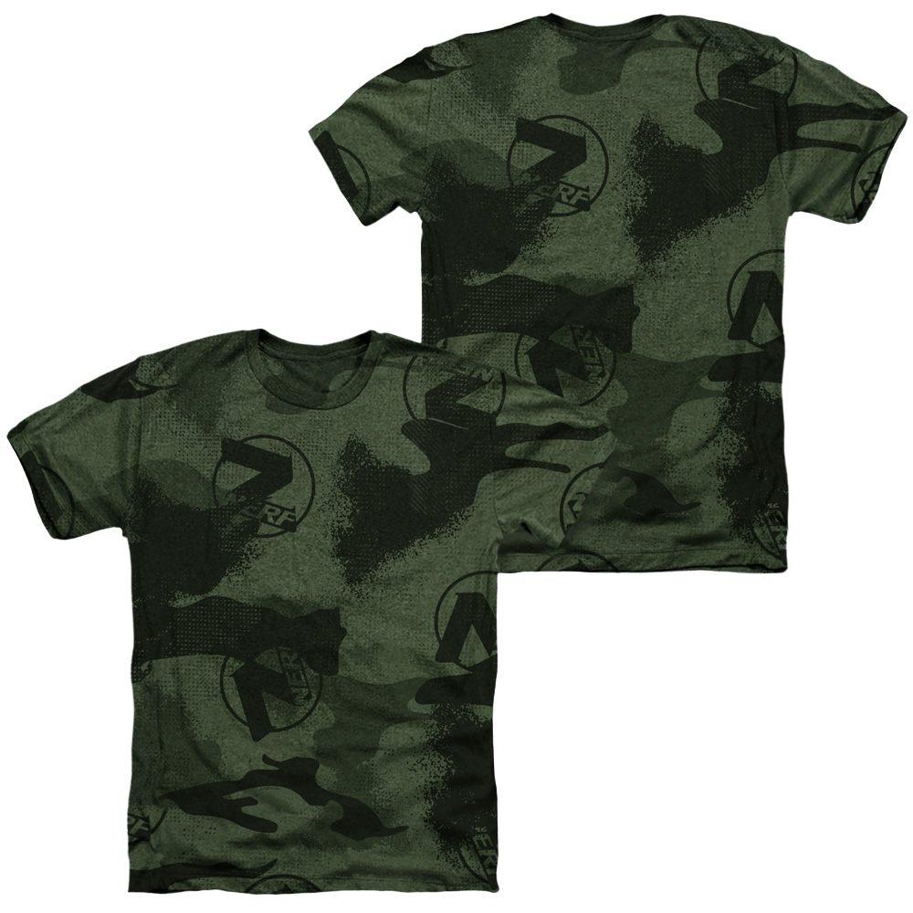Nerf Camo (Front/Back Print) - Men's All-Over Heather T-Shirt Men's All-Over Heather T-Shirt Nerf
