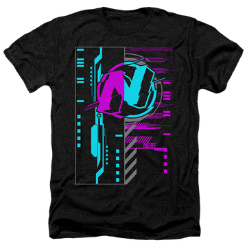 Charcoal men's heather t-shirt with Nerf Cyber graphic