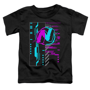 Black toddler t-shirt with Nerf Cyber graphic
