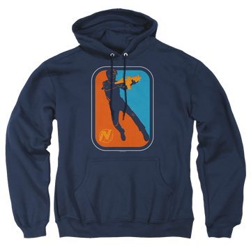Navy pullover hoodie with Nerf Pro graphic
