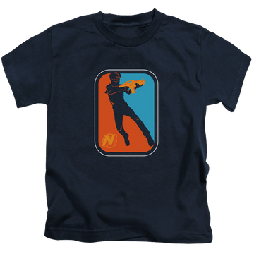 Navy kid's t-shirt for ages 4 to 7 with Nerf Pro graphic