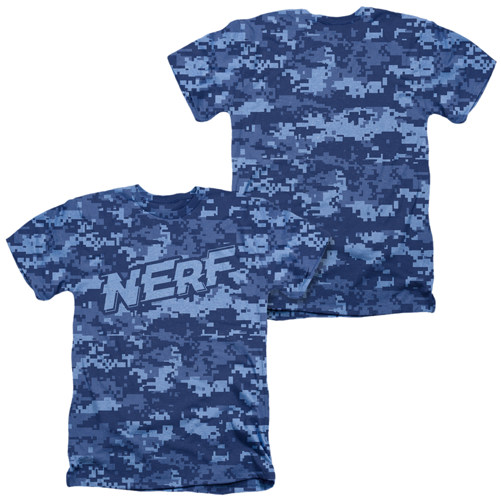 Nerf Digital Camo (Front/Back Print) - Men's All-Over Heather T-Shirt Men's All-Over Heather T-Shirt Nerf