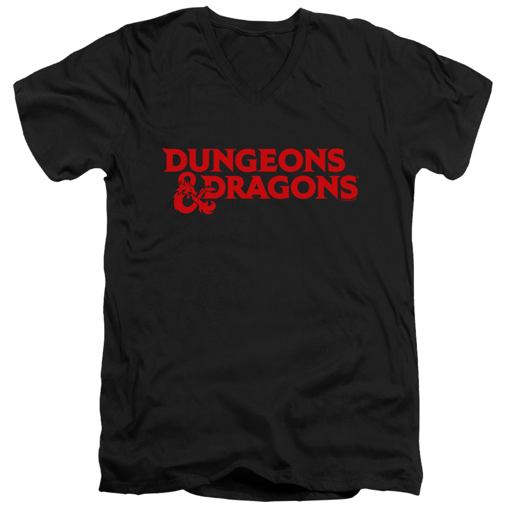 Dungeons & Dragons Type Logo - Men's V-Neck T-Shirt Men's V-Neck T-Shirt Dungeons & Dragons