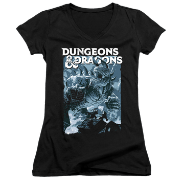 Dungeons & Dragons Tarrasque - Juniors V-Neck T-Shirt Juniors V-Neck T-Shirt Dungeons & Dragons