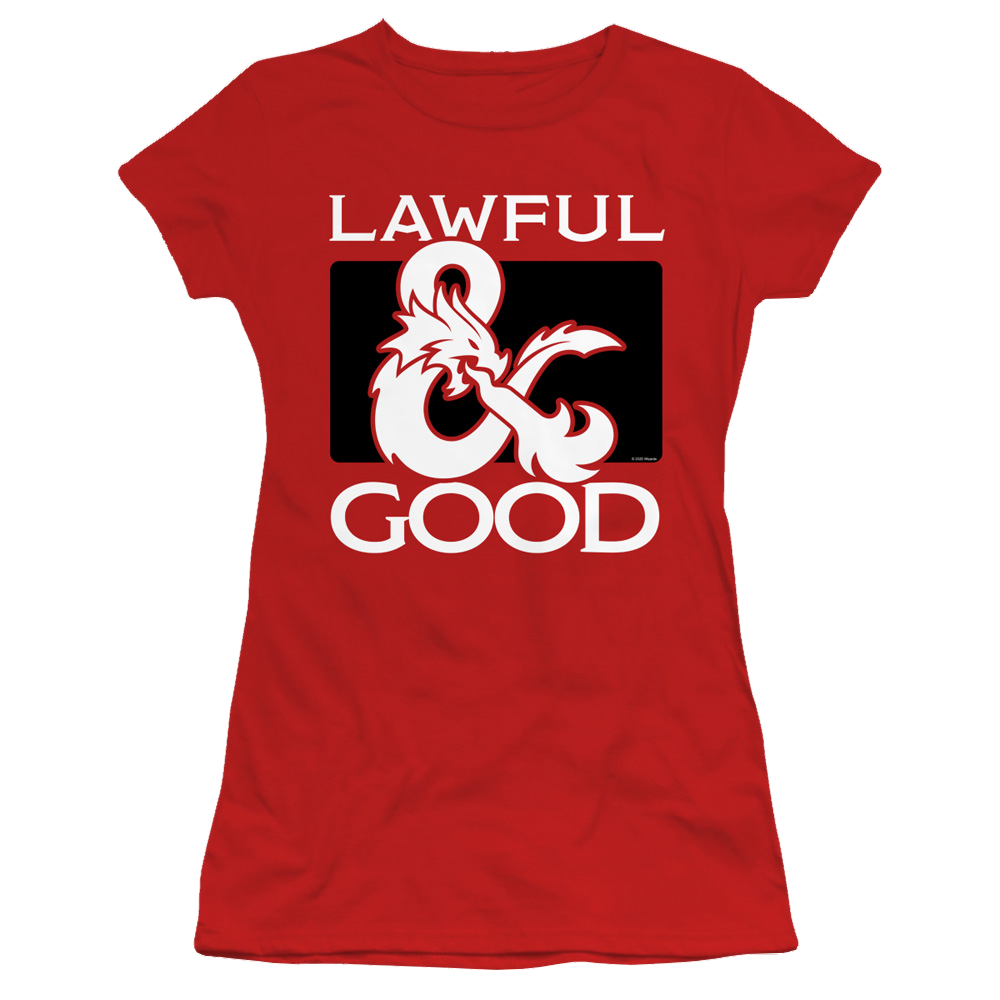 Dungeons & Dragons Lawful Good - Juniors T-Shirt Juniors T-Shirt Dungeons & Dragons