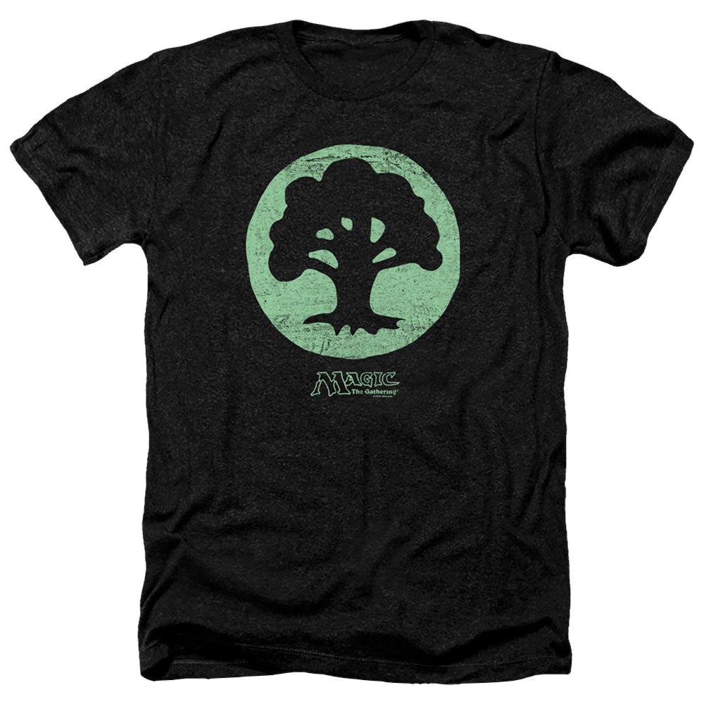 Magic the Gathering Green Symbol - Men's Heather T-Shirt Men's Heather T-Shirt Magic the Gathering