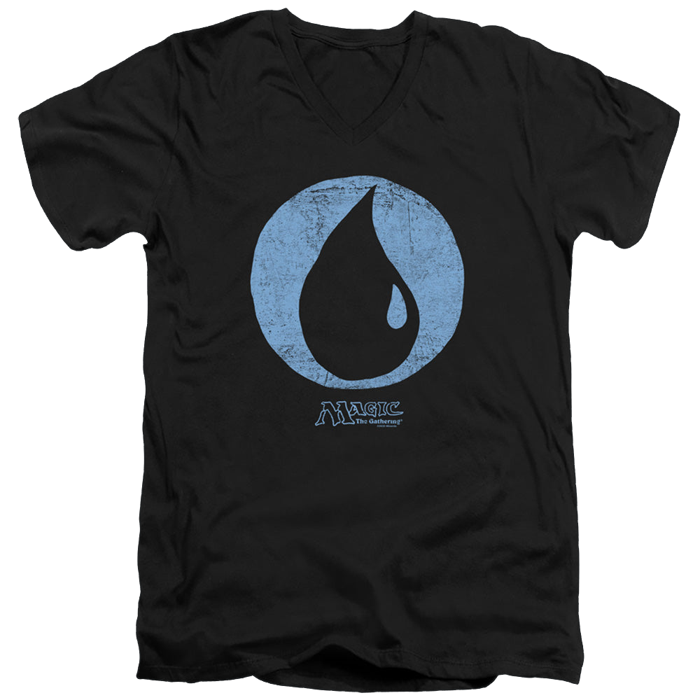 Magic the Gathering Blue Symbol - Men's V-Neck T-Shirt Men's V-Neck T-Shirt Magic the Gathering