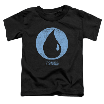 Black toddler t-shirt with Magic the Gathering Blue Symbol graphic