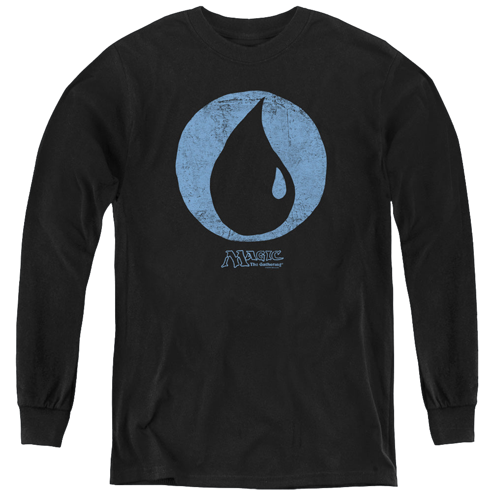 Magic the Gathering Blue Symbol - Youth Long Sleeve T-Shirt Youth Long Sleeve T-Shirt Magic the Gathering