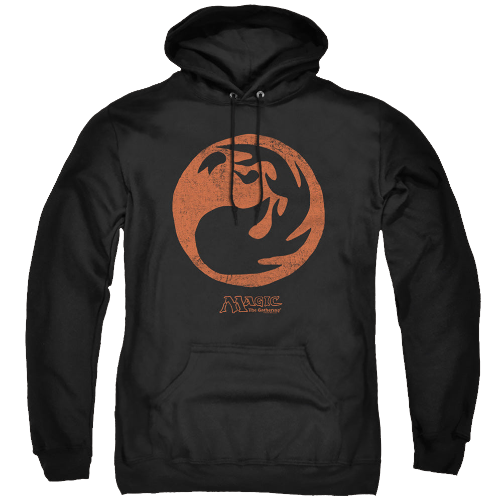 Magic the Gathering Red Symbol - Pullover Hoodie Pullover Hoodie Magic the Gathering