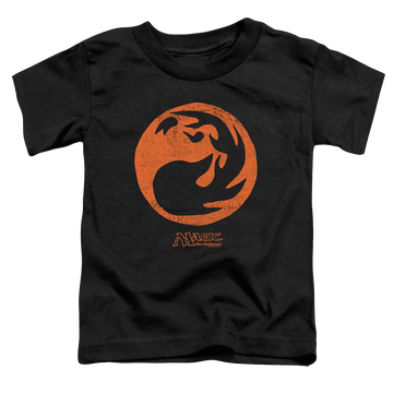 Black toddler t-shirt with Magic the Gathering Red Symbol graphic
