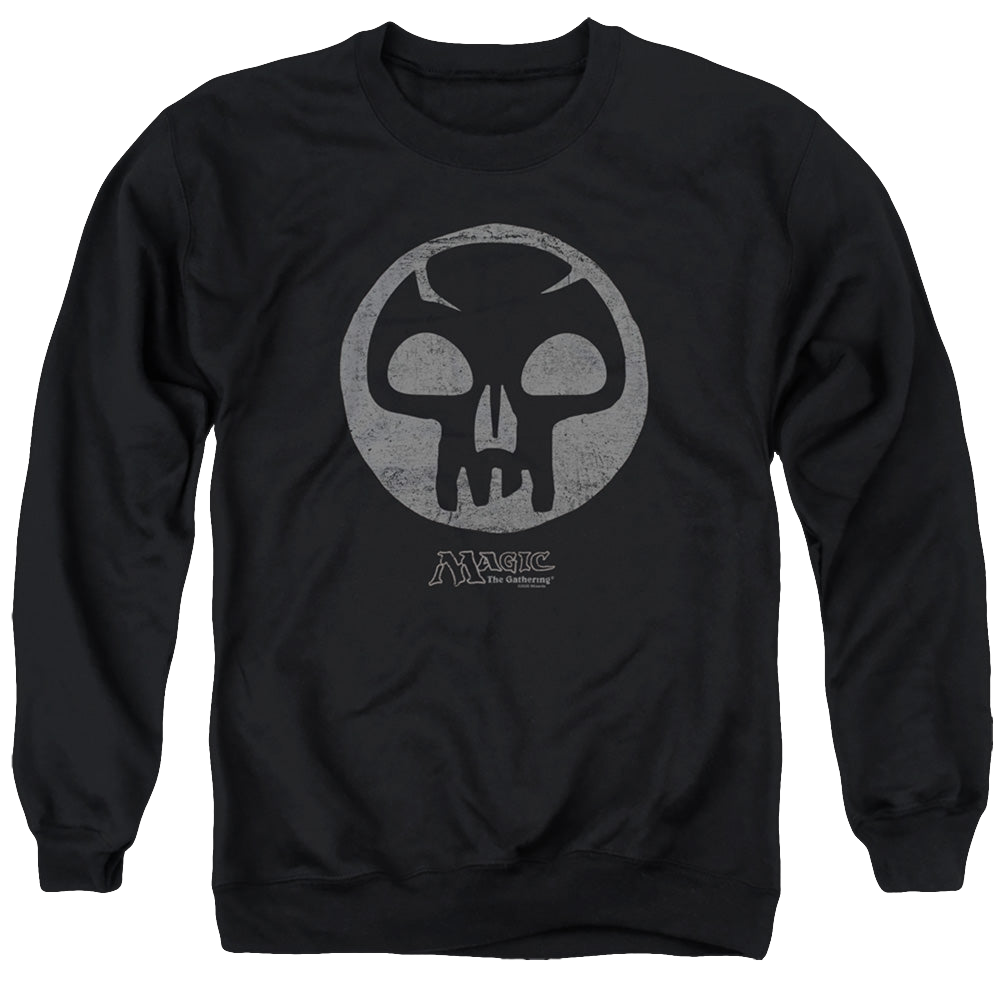 Magic the Gathering Black Symbol - Men's Crewneck Sweatshirt Men's Crewneck Sweatshirt Magic the Gathering