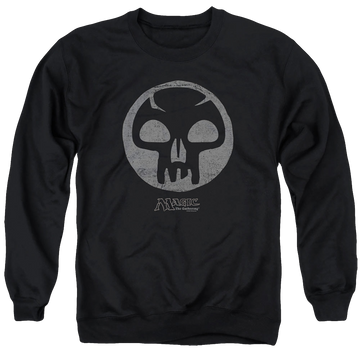 Magic the Gathering Black Symbol - Men's Crewneck Sweatshirt Men's Crewneck Sweatshirt Magic the Gathering