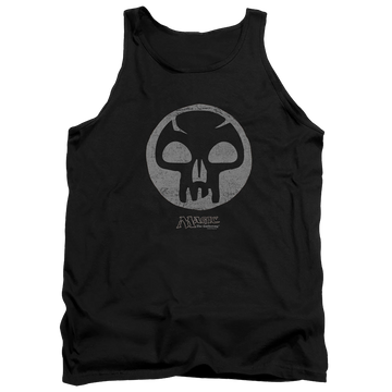 Black men's tank with Magic the Gathering Black Symbol graphic