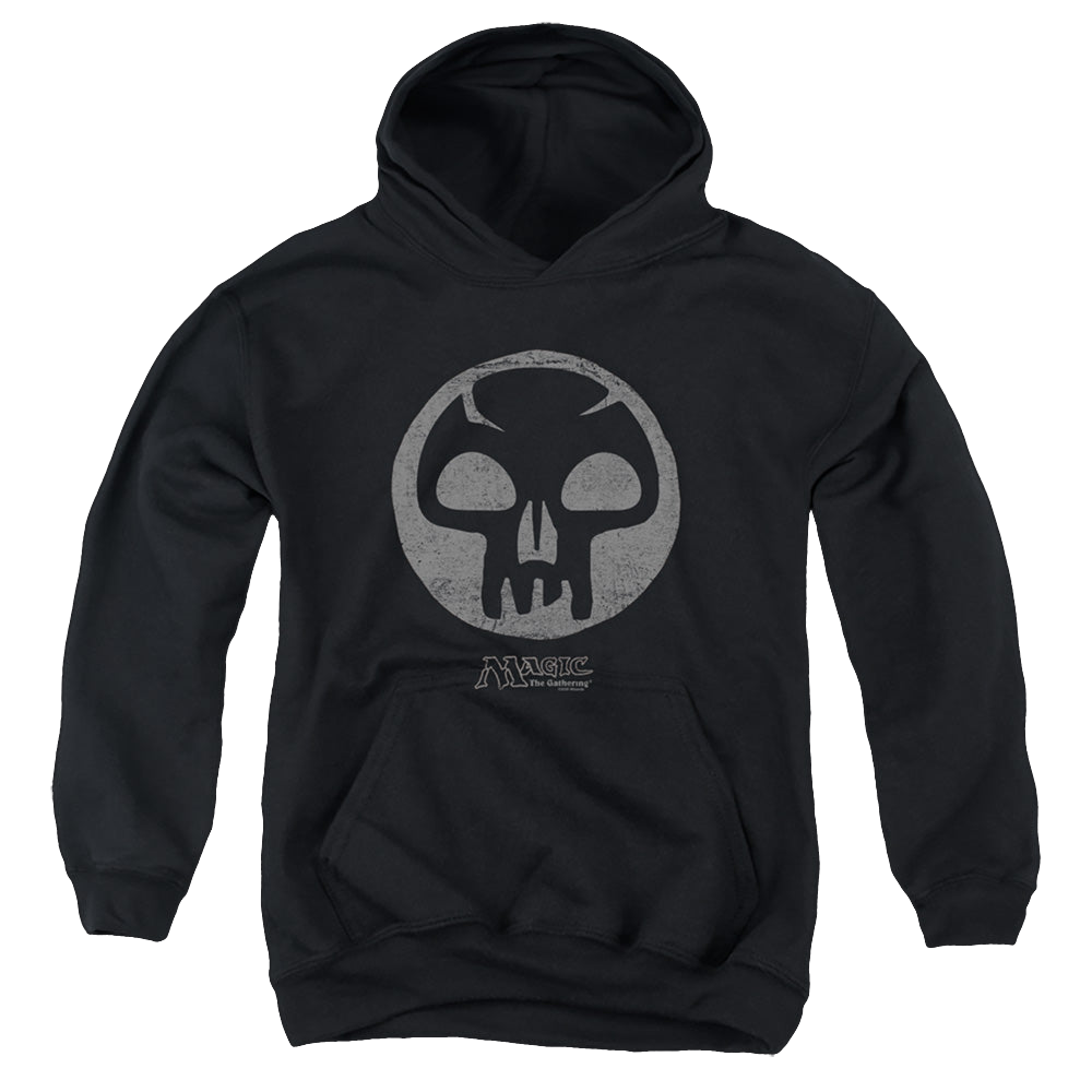 Magic the Gathering Black Symbol - Youth Hoodie Youth Hoodie (Ages 8-12) Magic the Gathering