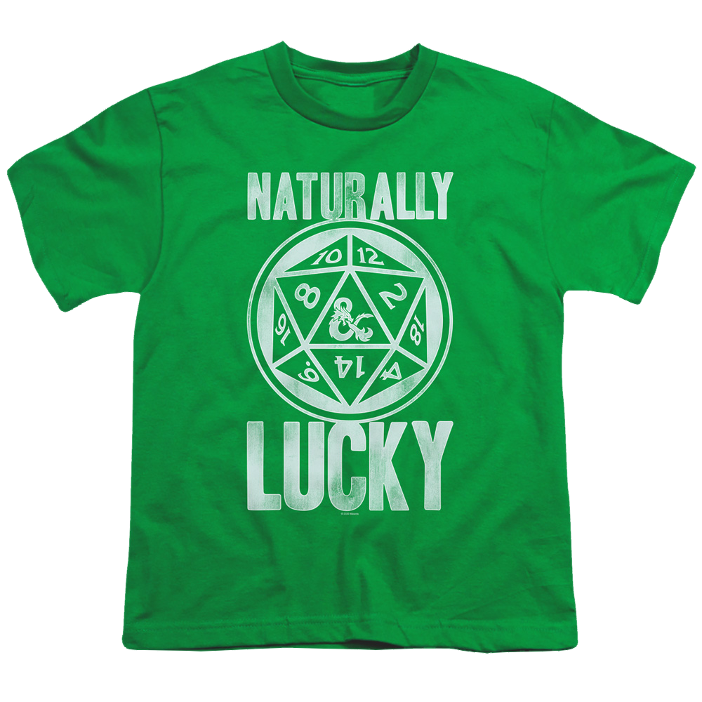 Dungeons & Dragons Naturally Lucky - Youth T-Shirt Youth T-Shirt (Ages 8-12) Dungeons & Dragons