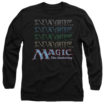 Magic the Gathering Retro Logo Repeat - Men's Long Sleeve T-Shirt Men's Long Sleeve T-Shirt Magic the Gathering