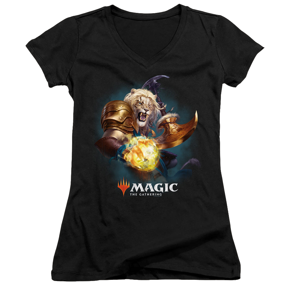 Magic the Gathering Ajani - Juniors V-Neck T-Shirt Juniors V-Neck T-Shirt Magic the Gathering