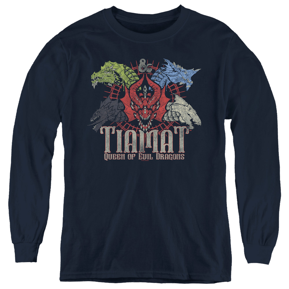 Dungeons & Dragons Tiamat Queen Of Evil - Youth Long Sleeve T-Shirt Youth Long Sleeve T-Shirt Dungeons & Dragons