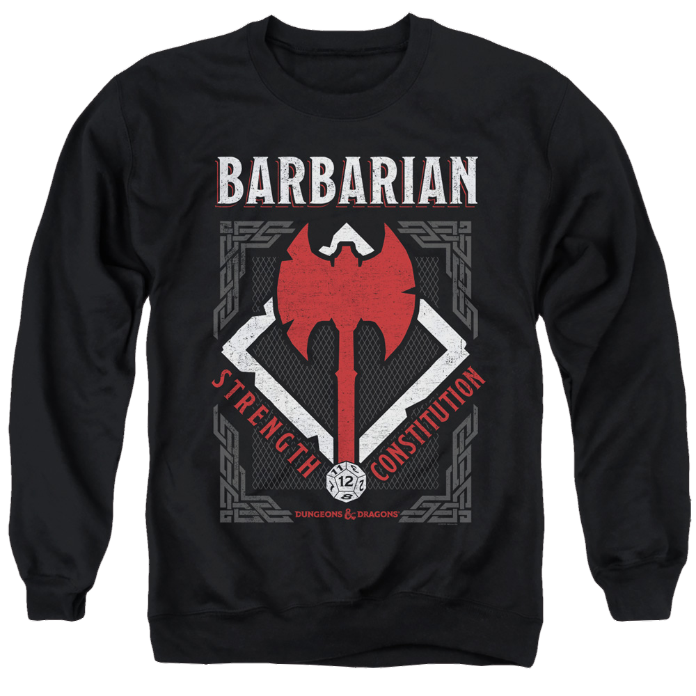 Dungeons & Dragons Barbarian - Men's Crewneck Sweatshirt Men's Crewneck Sweatshirt Dungeons & Dragons