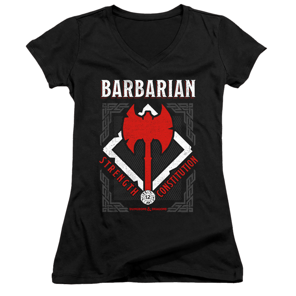 Dungeons & Dragons Barbarian - Juniors V-Neck T-Shirt Juniors V-Neck T-Shirt Dungeons & Dragons