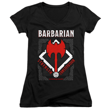 Dungeons & Dragons Barbarian - Juniors V-Neck T-Shirt Juniors V-Neck T-Shirt Dungeons & Dragons
