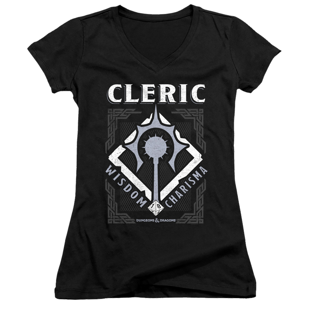 Dungeons & Dragons Cleric - Juniors V-Neck T-Shirt Juniors V-Neck T-Shirt Dungeons & Dragons