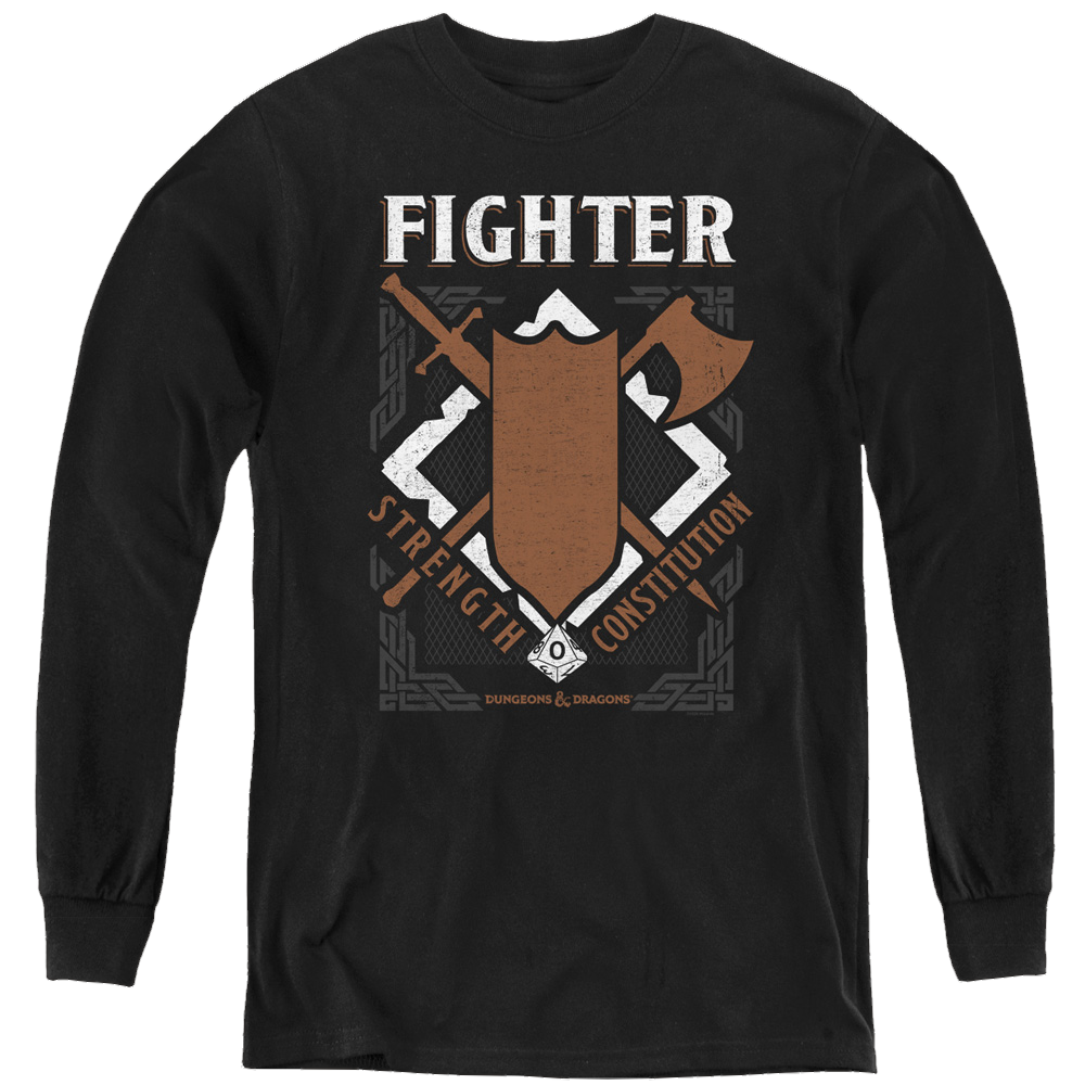 Dungeons & Dragons Fighter - Youth Long Sleeve T-Shirt Youth Long Sleeve T-Shirt Dungeons & Dragons