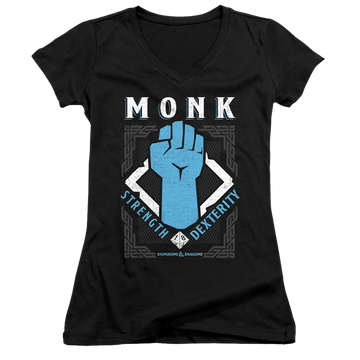 Dungeons & Dragons Monk - Juniors V-Neck T-Shirt Juniors V-Neck T-Shirt Dungeons & Dragons