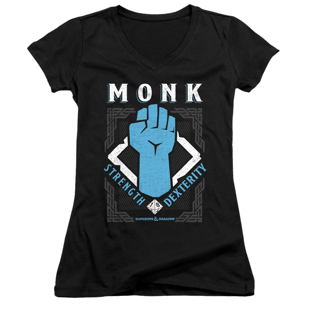 Dungeons & Dragons Monk - Juniors V-Neck T-Shirt Juniors V-Neck T-Shirt Dungeons & Dragons