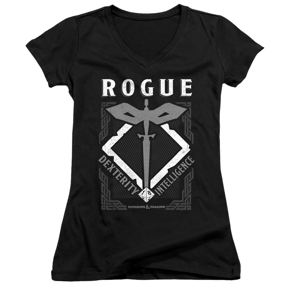Dungeons & Dragons Rogue - Juniors V-Neck T-Shirt Juniors V-Neck T-Shirt Dungeons & Dragons