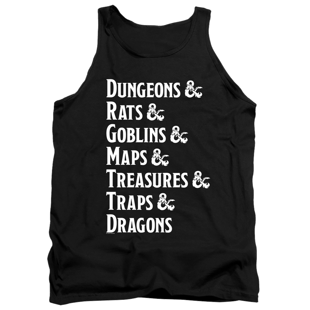 Dungeons & Dragons Dungeon List - Men's Tank Top Men's Tank Dungeons & Dragons