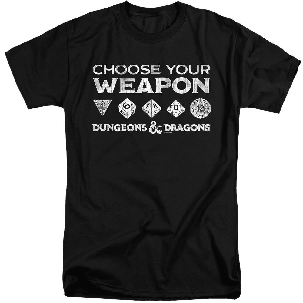 Dungeons & Dragons Choose Your Weapon - Men's Tall Fit T-Shirt Men's Tall Fit T-Shirt Dungeons & Dragons