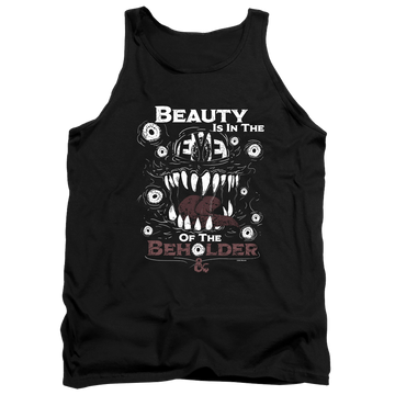 Black men's tank with Dungeons & Dragons Eye Of The Beholder graphic