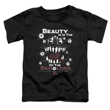 Black toddler t-shirt with Dungeons & Dragons Eye Of The Beholder graphic