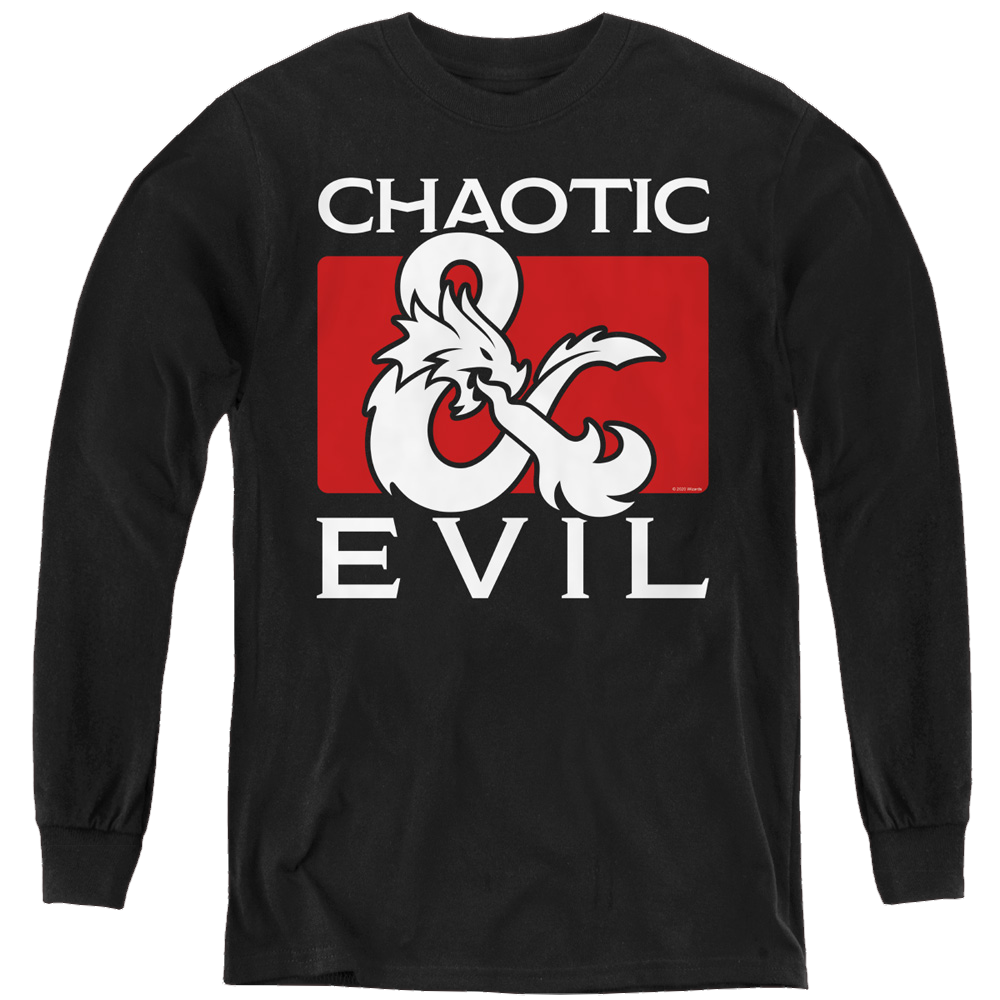 Dungeons & Dragons Chaotic Evil - Youth Long Sleeve T-Shirt Youth Long Sleeve T-Shirt Dungeons & Dragons