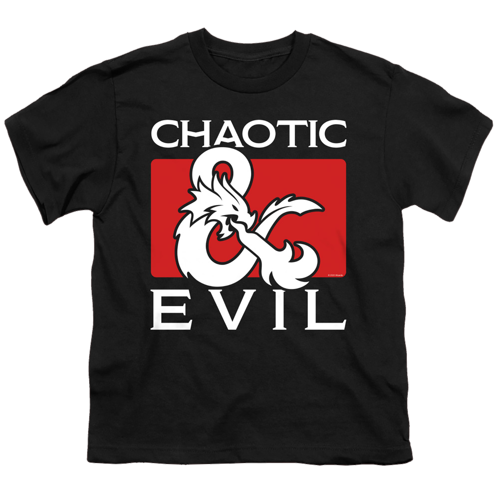 Dungeons & Dragons Chaotic Evil - Youth T-Shirt Youth T-Shirt (Ages 8-12) Dungeons & Dragons