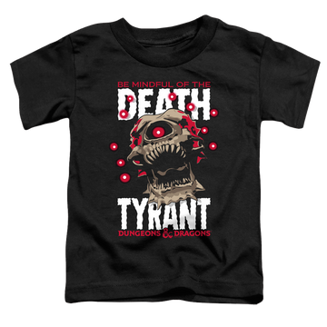 Black toddler t-shirt with Dungeons & Dragons Death Tyrant graphic