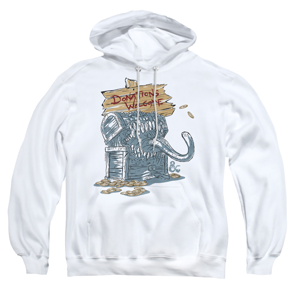Dungeons & Dragons Donations Welcome Mimic - Pullover Hoodie Pullover Hoodie Dungeons & Dragons
