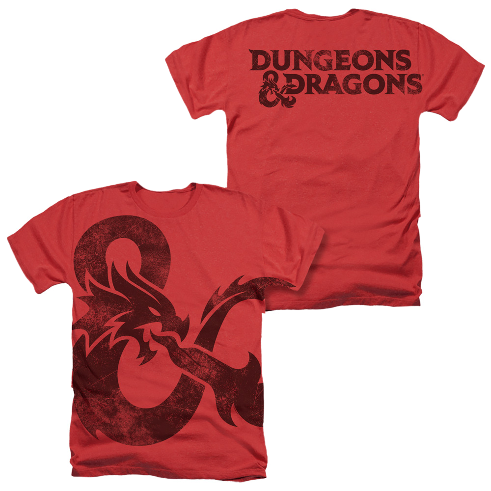 Dungeons & Dragons Giant Ampersand - Men's All-Over Heather T-Shirt Men's All-Over Heather T-Shirt Dungeons & Dragons