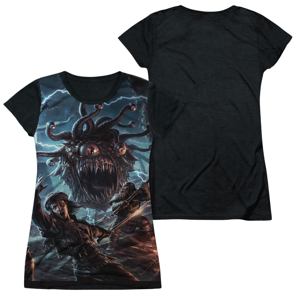 Dungeons & Dragons Monster Manual Cover - Juniors Black Back T-Shirt Juniors Black Back T-Shirt Dungeons & Dragons