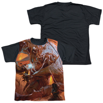 Dungeons & Dragons Players Handbook Cover youth black back t-shirt for ages 8 to 12