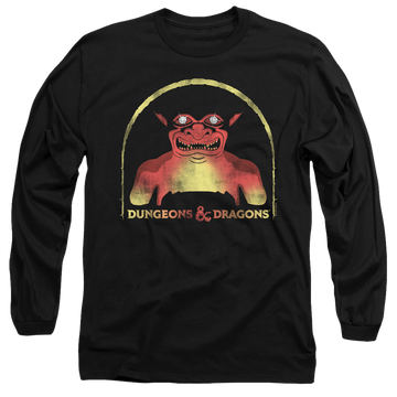 Black men's long sleeve t-shirt with Dungeons & Dragons Old School graphic