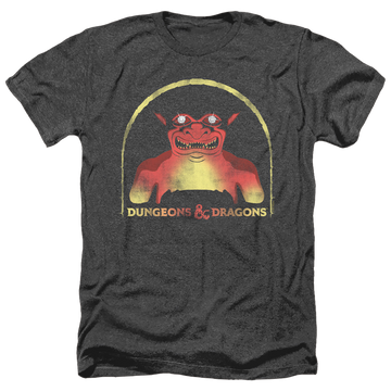 Charcoal men's heather t-shirt with Dungeons & Dragons Old School graphic